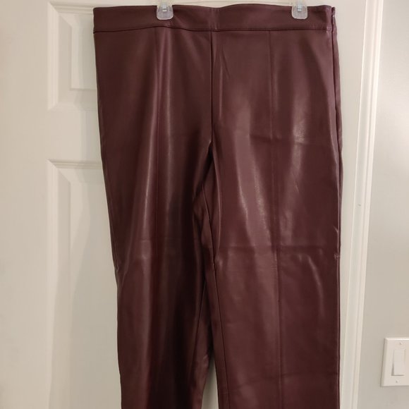 Ann Taylor Pants - Ann Taylor Faux Leather Ankle Pants